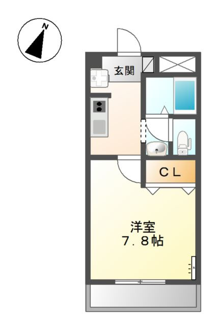 エクシード弥生の間取り