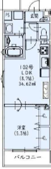 ピレーネ一津屋 の間取り