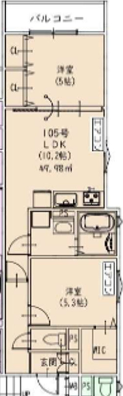ピレーネ一津屋 の間取り