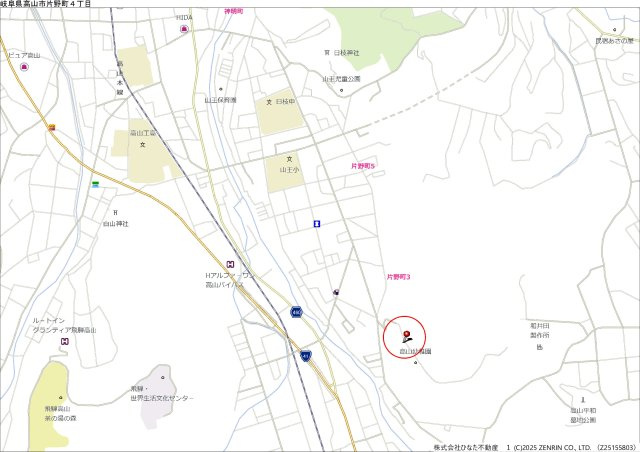2026/5/6NEW　土地　高山市片野町　700万の地図