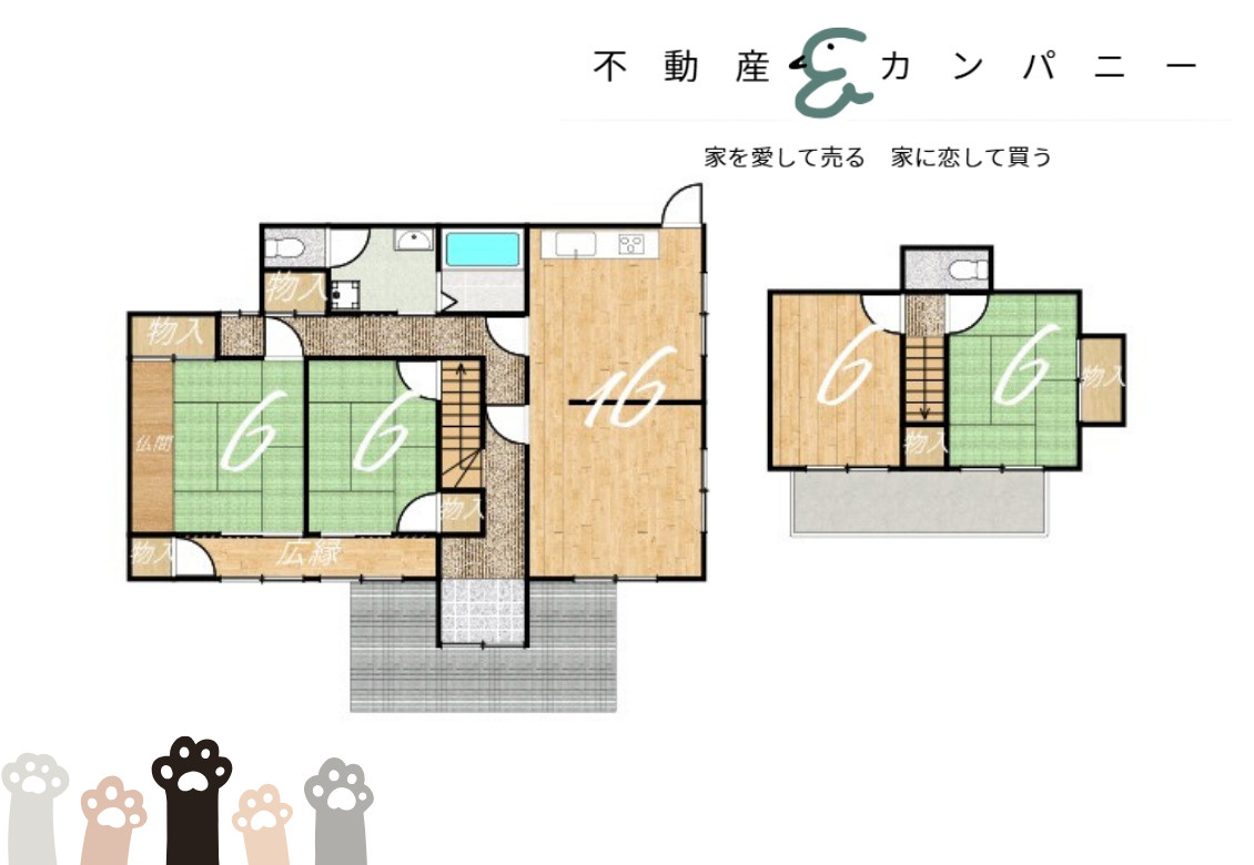 太山寺町の中古のおうち　松山市太山寺町中古戸建の間取り