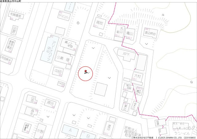 11/17新規　土地　高山市中山町　1045万の地図