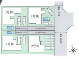 【区画図】 | FIRSTTOWN小牧市中央第3全4棟【仲介手数料無料　小牧小　小牧中】 | 今すぐのご案内可能です！→  0120-336-922　までお気軽にお問い合わせください。