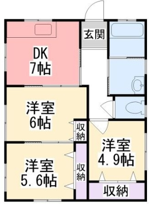 久留米市西町の一戸建ての間取り