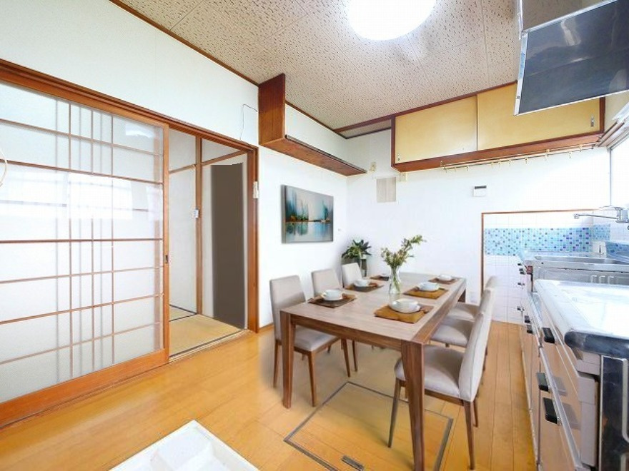 東九条町戸建（793-8）の居間・リビング|CGで家具等を配置したもので家具等は含まれません