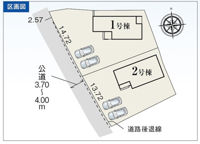 【区画図】 | 島田市金谷根岸町 新築一戸建て 1号棟 | 1号棟の区画図です