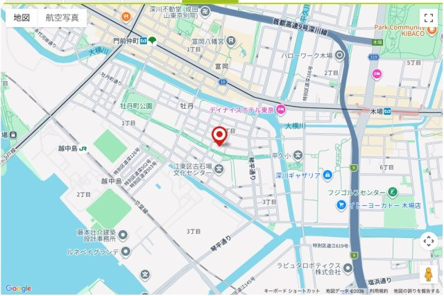 ★仲介手数料無料★サンヴェール門前仲町（新規リフォーム済み・即入居可能）の地図