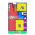 【間取り】 | グレイスコーポ東那珂の間取り