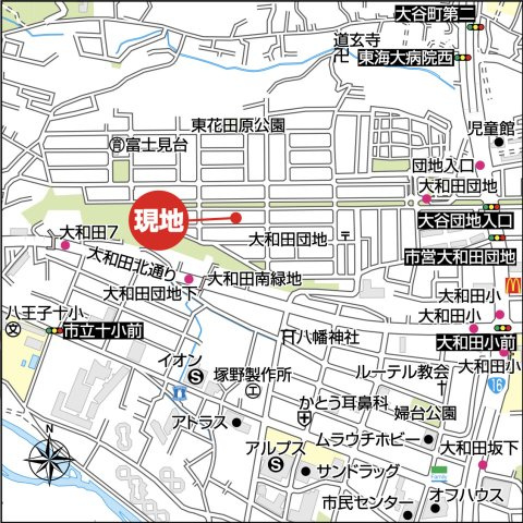 祝成約　八王子市　富士見町　新築戸建て　２期の地図|～仲介手数料無料☆八王子ひなた不動産～八王子市富士見町　新築戸建て