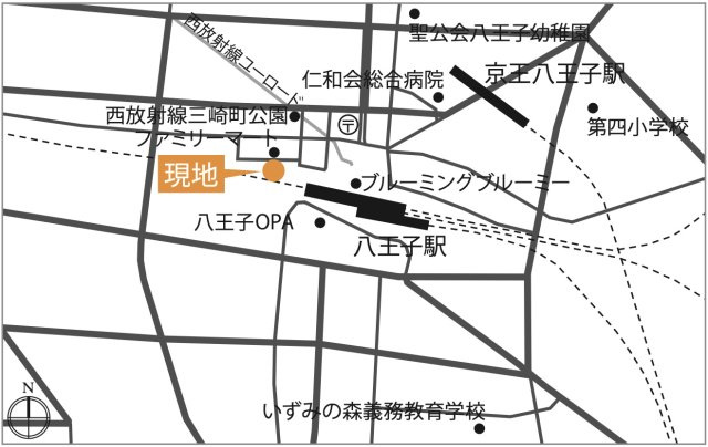 祝成約　ファミールスクエア八王子　八王子市　中古マンションの地図|～仲介手数料無料☆八王子ひなた不動産～ファミールスクエア八王子