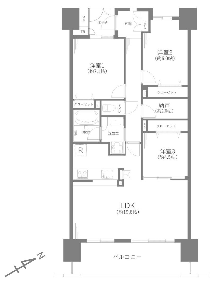 『八王子市マンション』フェアヒルズ南大沢シエルコート【仲介手数料無料】　八王子市松木80-7