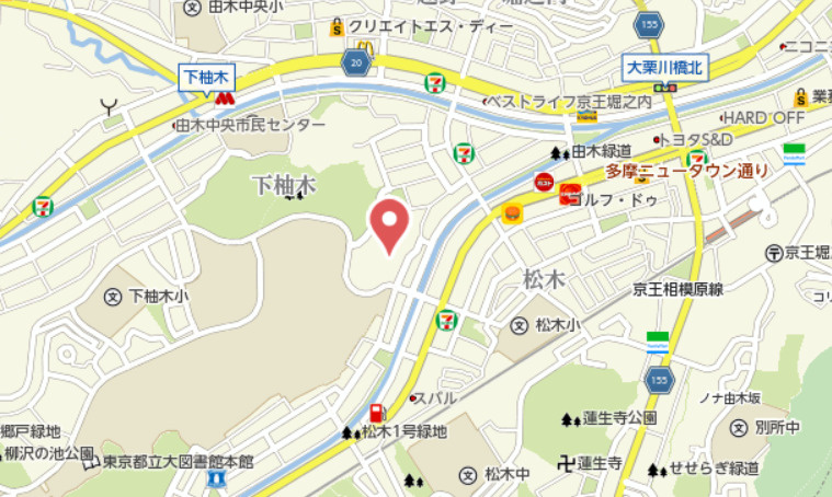 『八王子市マンション』フェアヒルズ南大沢シエルコート【仲介手数料無料】　八王子市松木80-7の地図|～仲介手数料無料☆八王子ひなた不動産～フェアヒルズ南大沢シエルコート