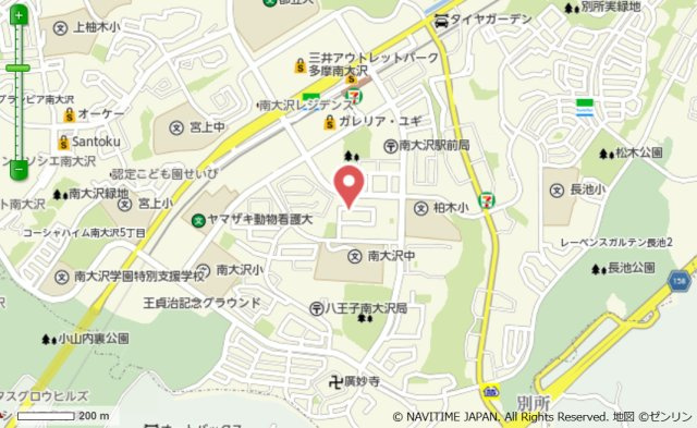 祝成約　多摩ニュータウングリーンコープ南大沢団地　１号棟　八王子市　中古マンションの地図|～仲介手数料無料☆八王子ひなた不動産～多摩ニュータウングリーンコープ南大沢団地	