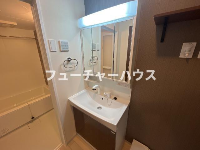 仮）ひたちなか市勝倉新築アパートＡ棟の洗面所|洗面（イメージ）
