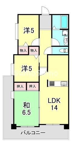 ハッピーコート芦屋の間取り