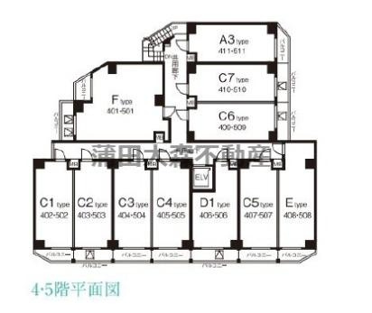 ブライズ蒲田ウエストWESTの区画図
