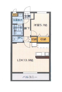 クラウニング岩宿の間取り