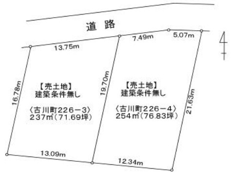 売土地　中央区古川町