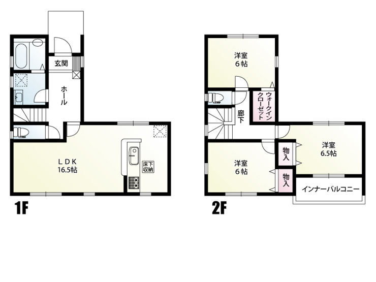 南羽生4丁目（全2棟）1号棟：収納豊富な間取り