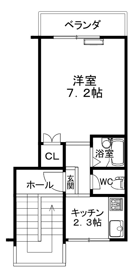 メゾネットKⅡの間取り