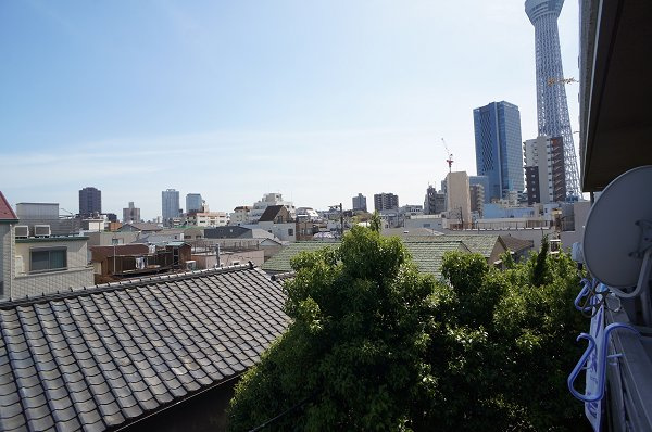 墨田区押上３丁目の賃貸マンションの展望|バルコニーからスカイツリー見えます♪♪