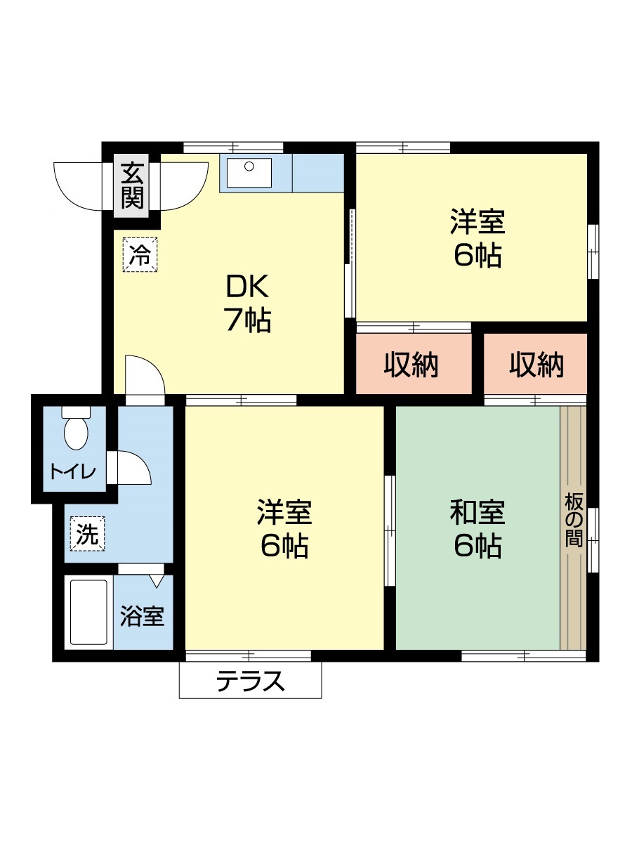 タウニィ八橋Ａの間取り