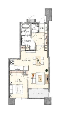 ライオンズシティ栄の間取り