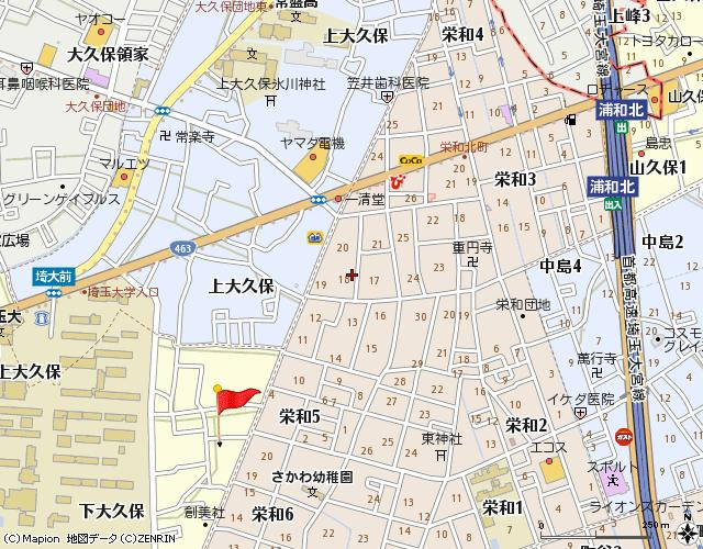 スカイコーポの地図