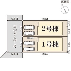 リーブルガーデン枚方市高野道2期の区画図