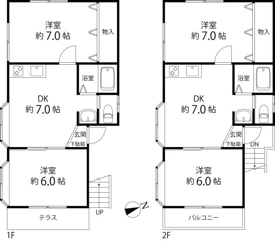 南馬込三丁目アパートの間取り