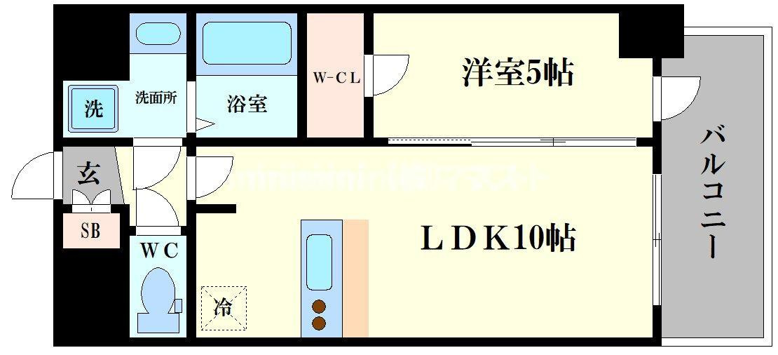 プレサンス大国町ラヴェニールの間取り