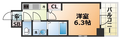 プロヴィスタ神戸三宮EASTの間取り