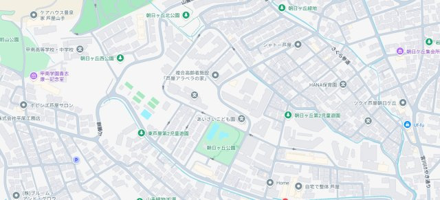 芦屋市朝日ケ丘町　第1期　未入居の地図