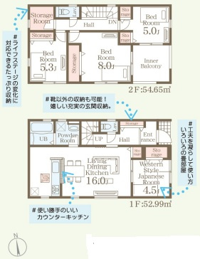 リーブルガーデン沖縄市古謝津嘉山町の間取り