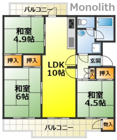 光明台23号棟の間取り