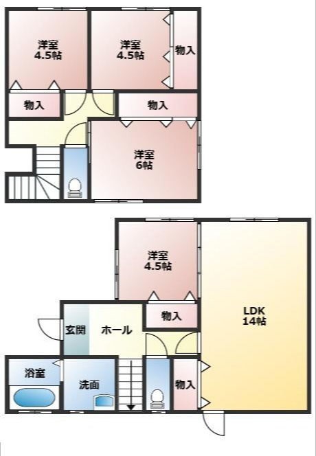 都城市都北町の中古一戸建の間取り