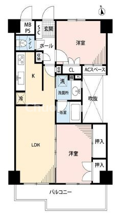 レジェント東日暮里ウエストの間取り|南向きにつきまして日当り・通風良好。新規リノベーション施工が完了致しましたのでいつでも内覧が可能です。