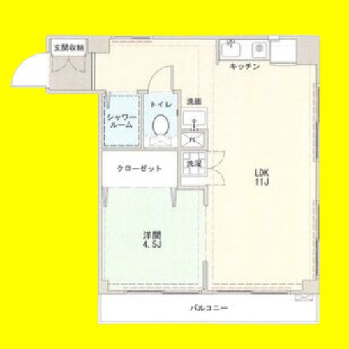 アーバンブラン金山　名古屋市賃貸　仲介手数料無料の間取り