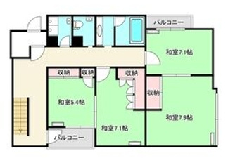 桂野里町貸家の間取り