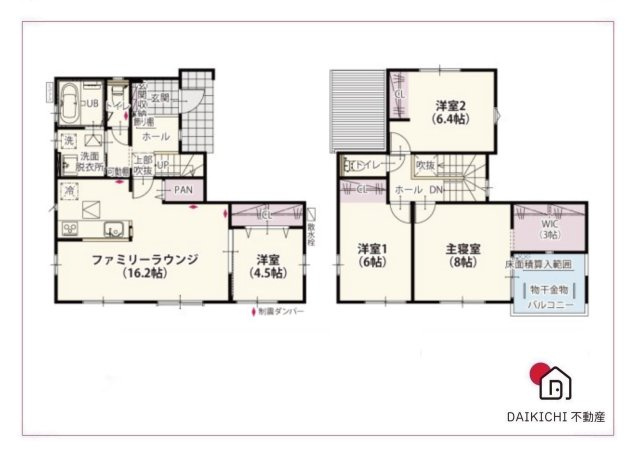 【区画図】 | 本庄市東五十子第2期　ワイウッドコート　新築戸建　全7区画　1号棟
