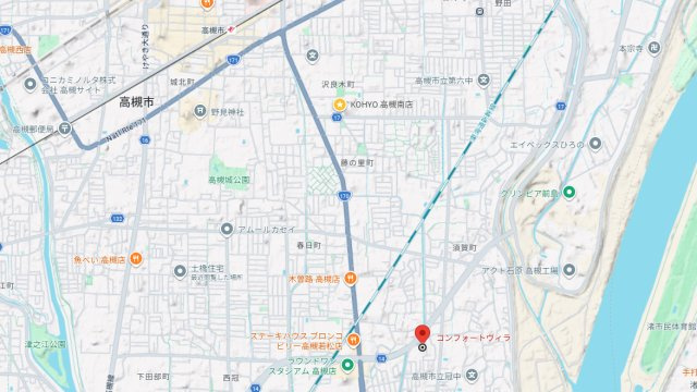 コンフォートヴィラの地図
