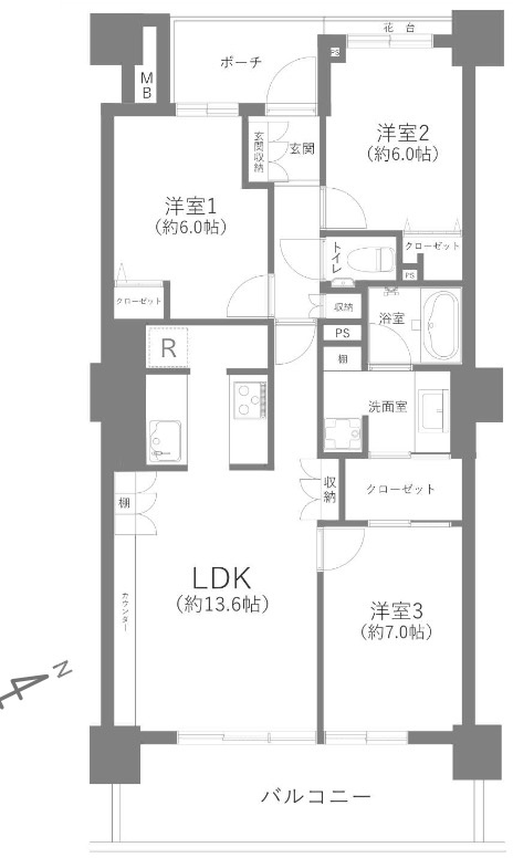 コットンハーバータワーズベイウエスト★仲介手数料無料★の間取り|仲介手数料無料！お問合せ下さい/080-7058-7312 