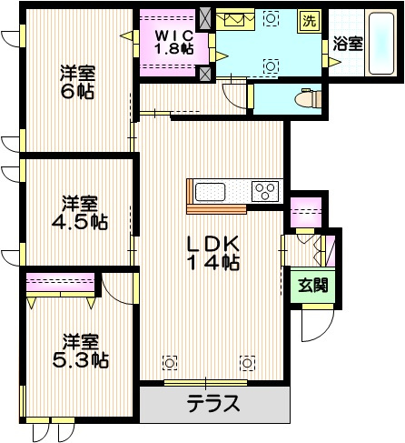 メゾン　アゼリアの間取り