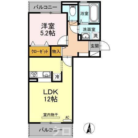 サンライズ豊益 築港町の間取り