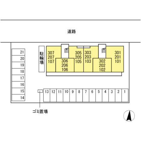 サンライズ豊益 築港町の区画図