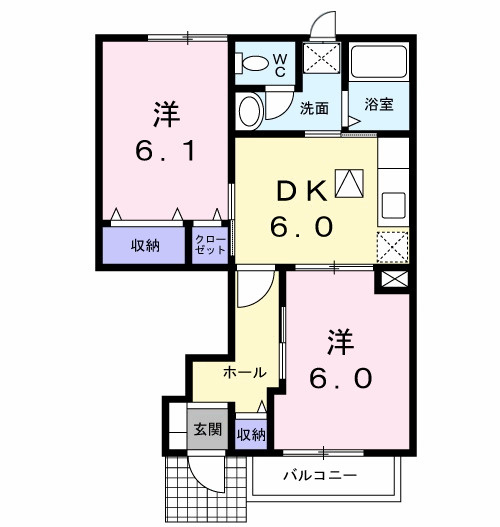 アルファード　ハイツの間取り|間取図