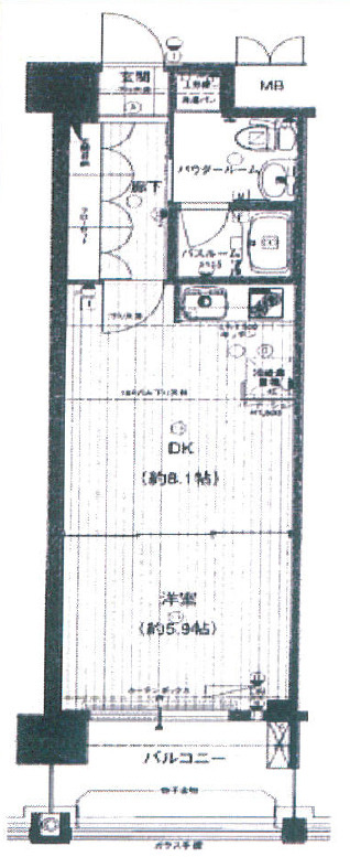 大阪市浪速区日本橋東３丁目の賃貸マンションの間取り
