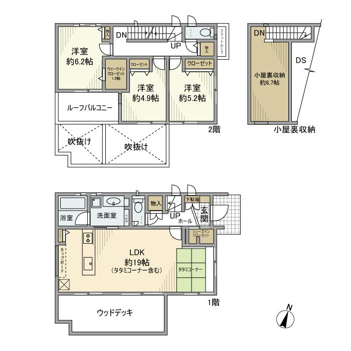南沢戸建の間取り