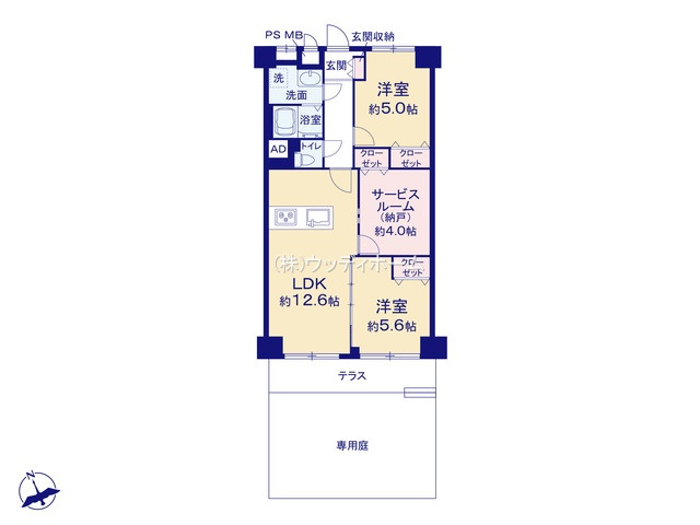 日商岩井第2春日部マンション　中古マンションの間取り