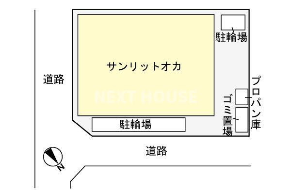 サンリット　オカの駐車場